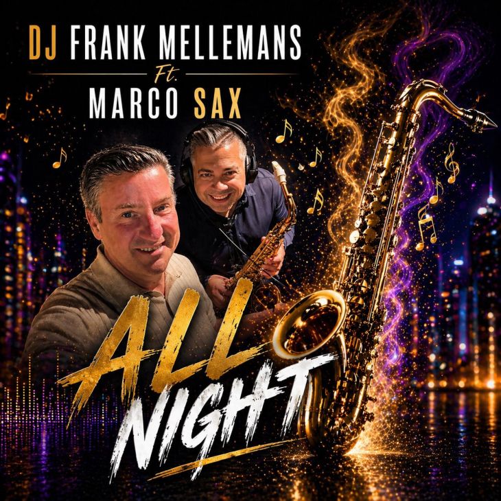 Dj Frank Mellemans ft. Marco Sax brengen instant zomergevoel met “All Night” Dj Frank Mellemans ft. Marco Sax brengen instant zomergevoel met “All Night”